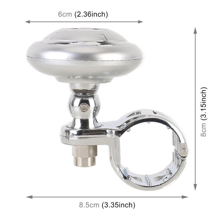 YI-71 Car Steering Wheel Booster Ball Car Power Handle (Silver Grey)