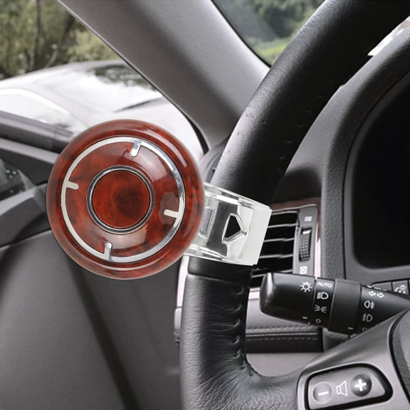 YI-71 Car Steering Wheel Booster Ball Car Power Handle (Walnut wood)