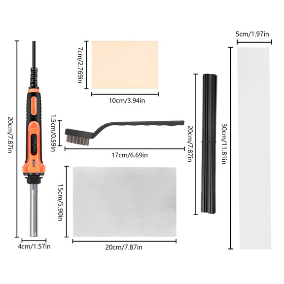 100W Electric Soldering Iron Plastic Welding Machine Car Bumper Repair Plier, EU Plug (White)