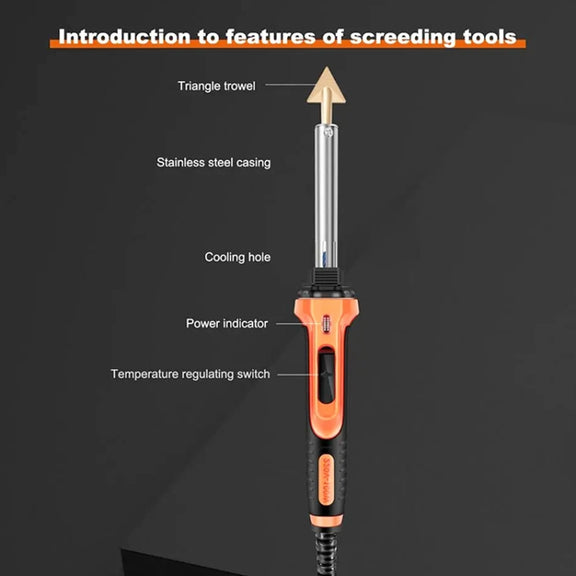 100W Electric Soldering Iron Plastic Welding Machine Car Bumper Repair Plier, EU Plug (Red)