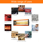 220V 1050W Heat Light Infrared Dryer Spray Paint Heating Curing Lamp Baking Booth Heater, US Plug