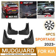 For KIA Sportage 2023 4pcs/Set Car Auto Soft Plastic Splash Flaps Fender Guard