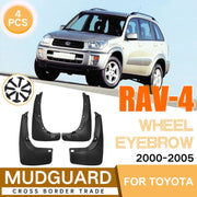 For Toyota RAV4 Wheel Eyebrow 2000-2005 4pcs/Set Car Auto Soft Plastic Splash Flaps Fender Guard
