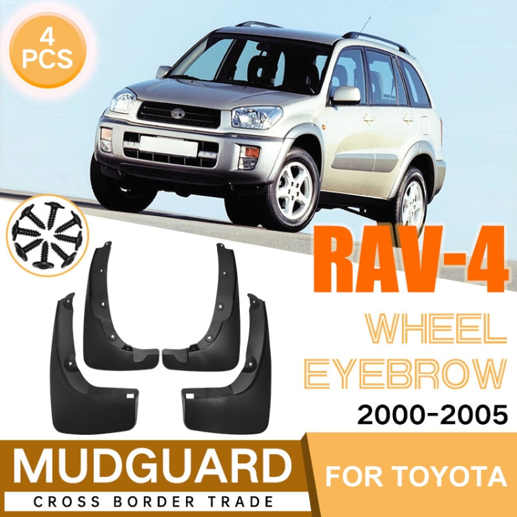 For Toyota RAV4 Wheel Eyebrow 2000-2005 4pcs/Set Car Auto Soft Plastic Splash Flaps Fender Guard