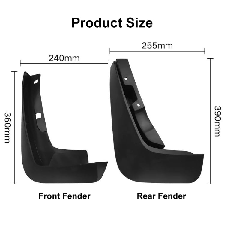 For Jaguar F-PACE 2016-2021 4pcs/Set Car Auto Soft Plastic Splash Flaps Fender Guard