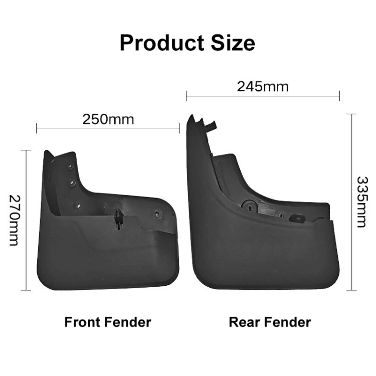 For Volkswagen Tiguan 2005-2016 4pcs/Set Car Auto Soft Plastic Splash Flaps Fender Guard