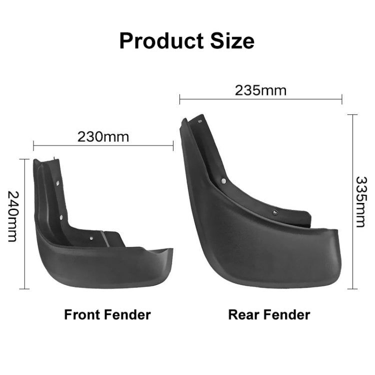 For Volvo XC60 2014-2017 4pcs/Set Car Auto Soft Plastic Splash Flaps Fender Guard