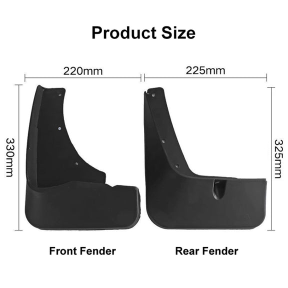 For Mitsubishi Outlander 2013-2014 4pcs/Set Car Auto Soft Plastic Splash Flaps Fender Guard