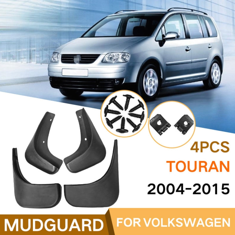 For Volkswagen Touran 2004-2015 4pcs/Set Car Auto Soft Plastic Splash Flaps Fender Guard