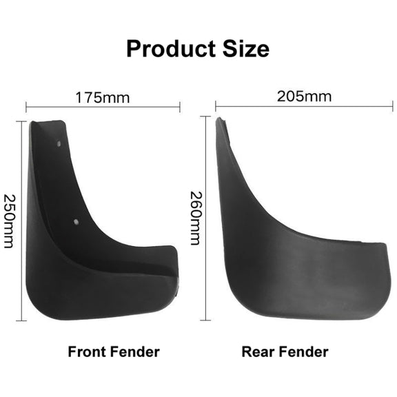 For Volkswagen Touran 2004-2015 4pcs/Set Car Auto Soft Plastic Splash Flaps Fender Guard