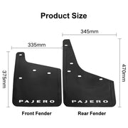 For Mitsubishi PAJERO 2004-2021 4pcs/Set Car Auto Soft Plastic Splash Flaps Fender Guard