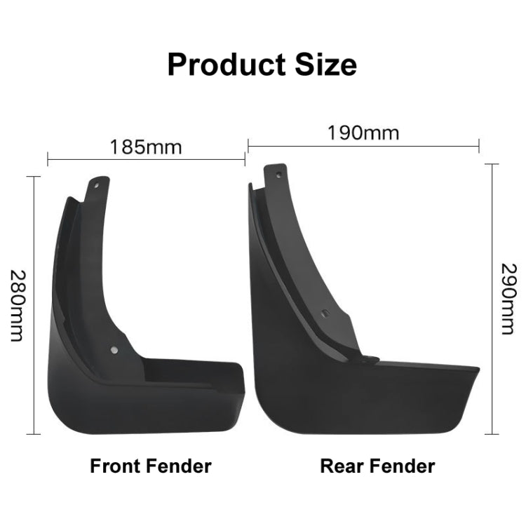 For Skoda Superb 2016-2021 4pcs/Set Car Auto Soft Plastic Splash Flaps Fender Guard