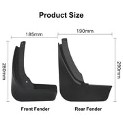For Skoda Superb 2016-2021 4pcs/Set Car Auto Soft Plastic Splash Flaps Fender Guard