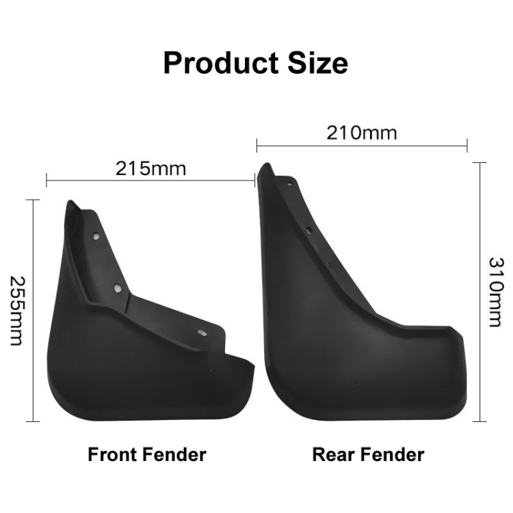 For Volvo XC60 2018-2023 4pcs/Set Car Auto Soft Plastic Splash Flaps Fender Guard