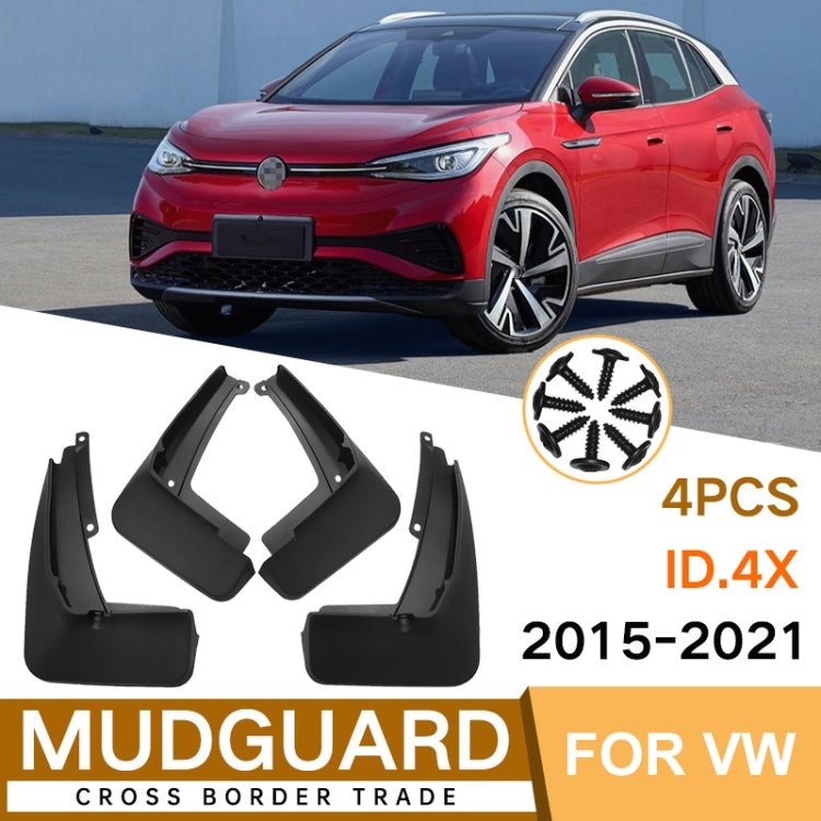 For Volkswagen ID.4X 2015-2023 4pcs/Set Car Auto Soft Plastic Splash Flaps Fender Guard