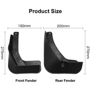 For Volkswagen Passat B8 2015-2019 4pcs/Set Car Auto Soft Plastic Splash Flaps Fender Guard