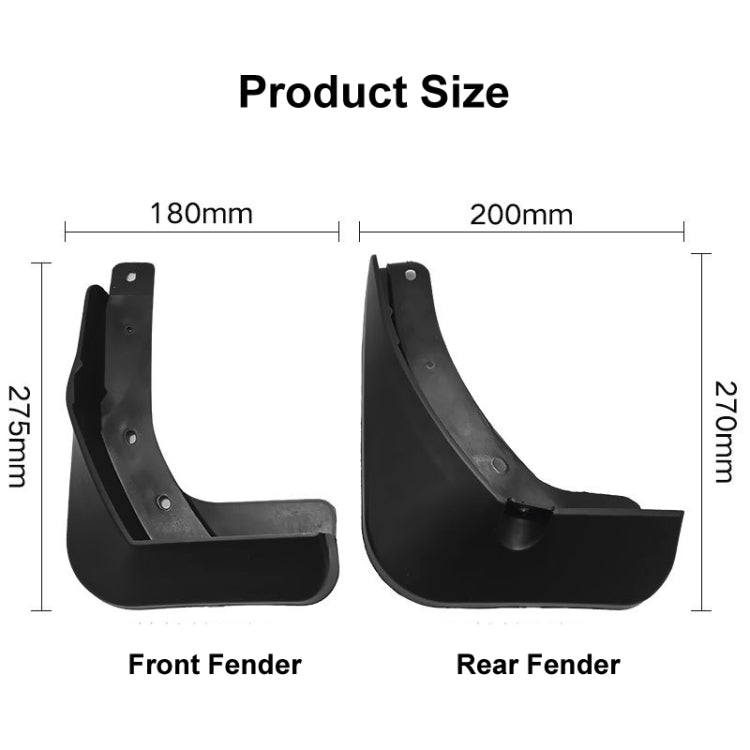 For Volkswagen Passat B8 2015-2019 4pcs/Set Car Auto Soft Plastic Splash Flaps Fender Guard
