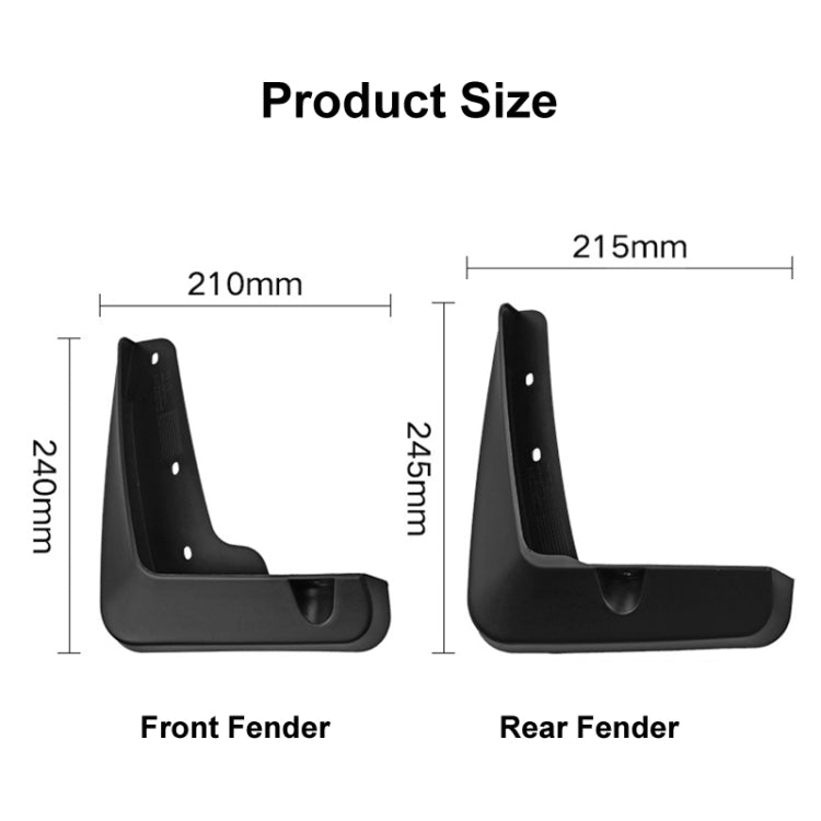 For Lexus ES 2013-2017 4pcs/Set Car Auto Soft Plastic Splash Flaps Fender Guard