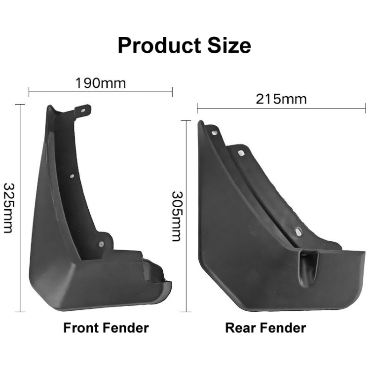 For Skoda Kodiaq 2016-2021 4pcs/Set Car Auto Soft Plastic Splash Flaps Fender Guard
