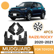 For Toyota Raize / Daihatsu Rocky 2020-2021 4pcs/Set Car Auto Soft Plastic Splash Flaps Fender Guard