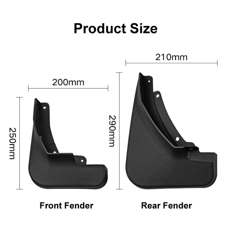 For Volkswagen T-ROC 2018-2022 4pcs/Set Car Auto Soft Plastic Splash Flaps Fender Guard