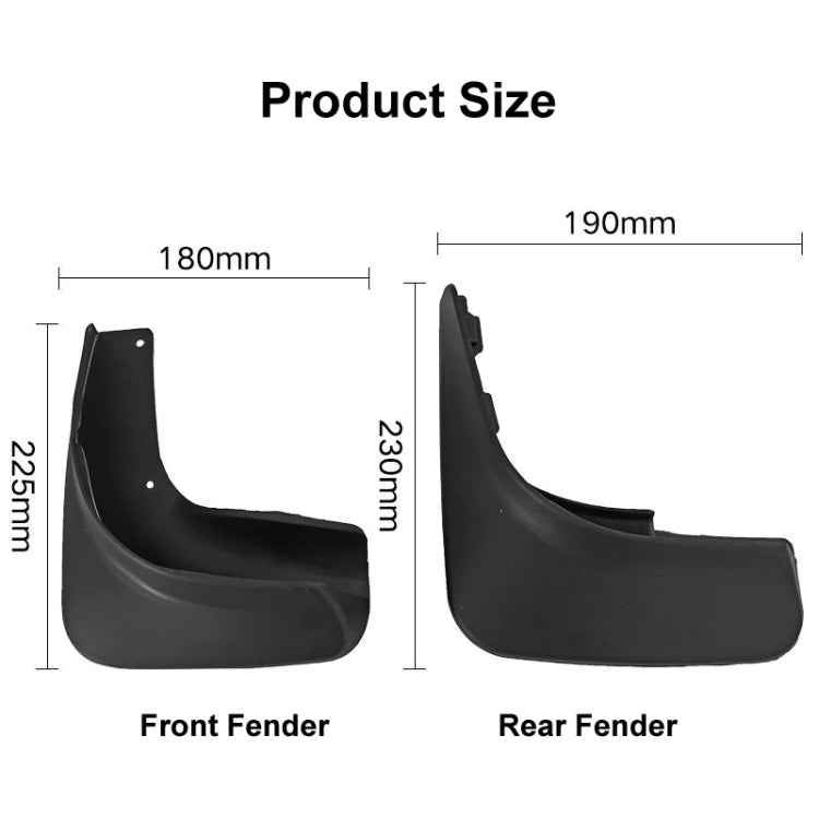 For Volkswagen Golf 6 2009-2013 4pcs/Set Car Auto Soft Plastic Splash Flaps Fender Guard