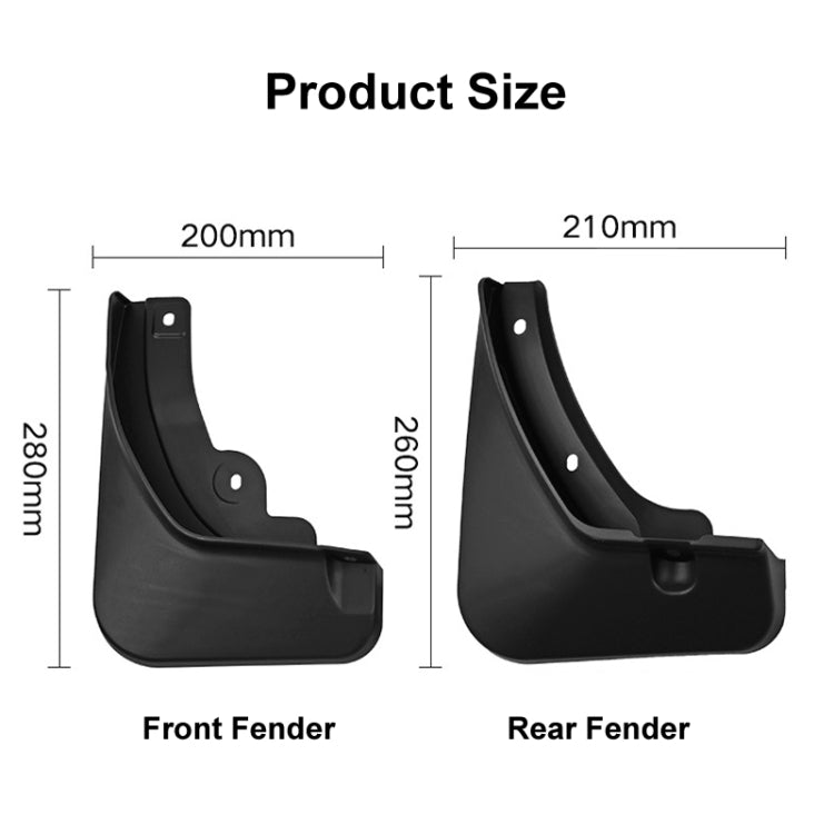 For Hyundai Ioniq 5 2020-2022 4pcs/Set Car Auto Soft Plastic Splash Flaps Fender Guard