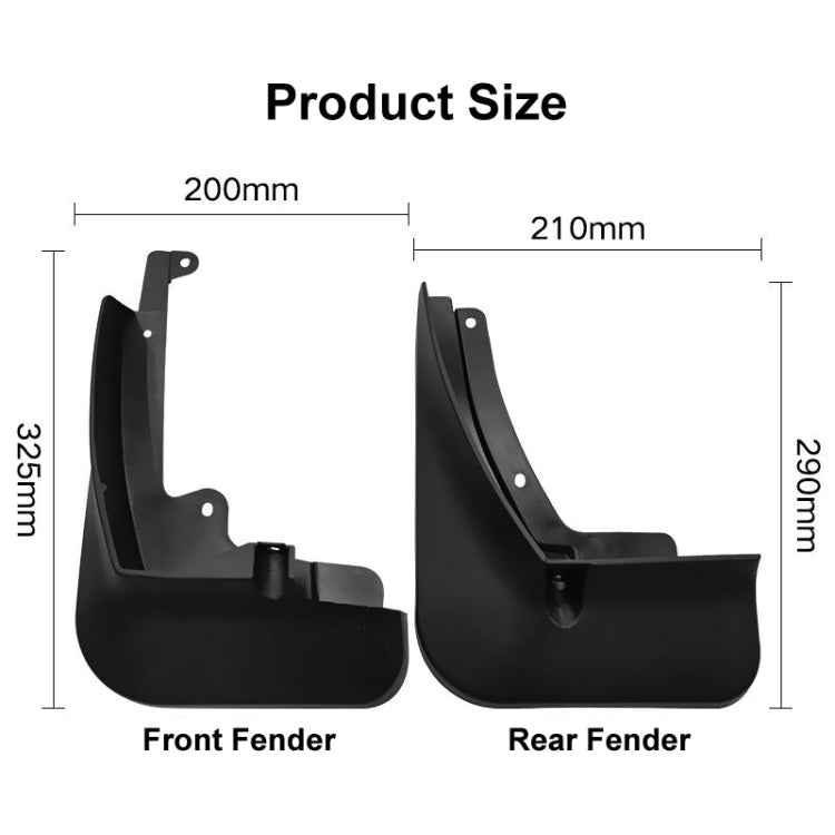 For Skoda Kamiq 2018-2022 4pcs/Set Car Auto Soft Plastic Splash Flaps Fender Guard