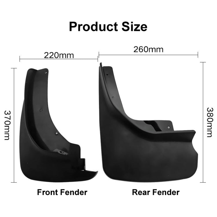 For Ford Explorer 2011-2019 4pcs/Set Car Auto Soft Plastic Splash Flaps Fender Guard
