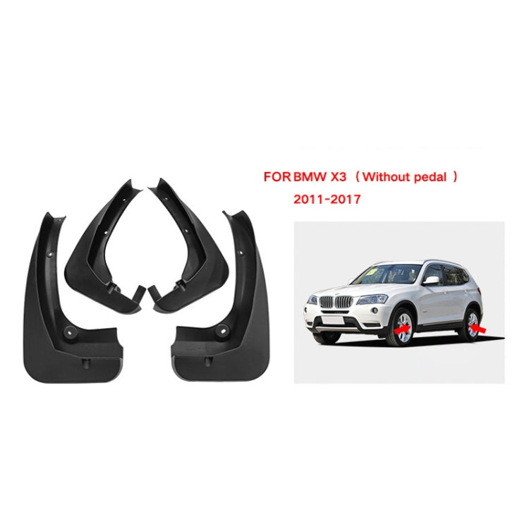 For BMW X3 F25 2011-2017 4pcs/Set Car Auto Soft Plastic Splash Flaps Fender Guard