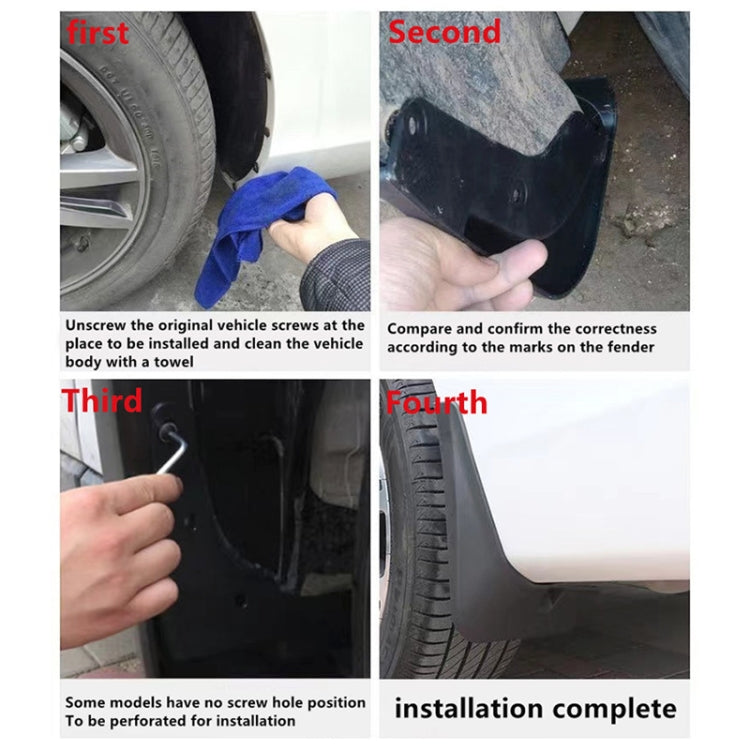 For Jaguar E-pace 2018-2023 4pcs/Set Car Auto Soft Plastic Splash Flaps Fender Guard