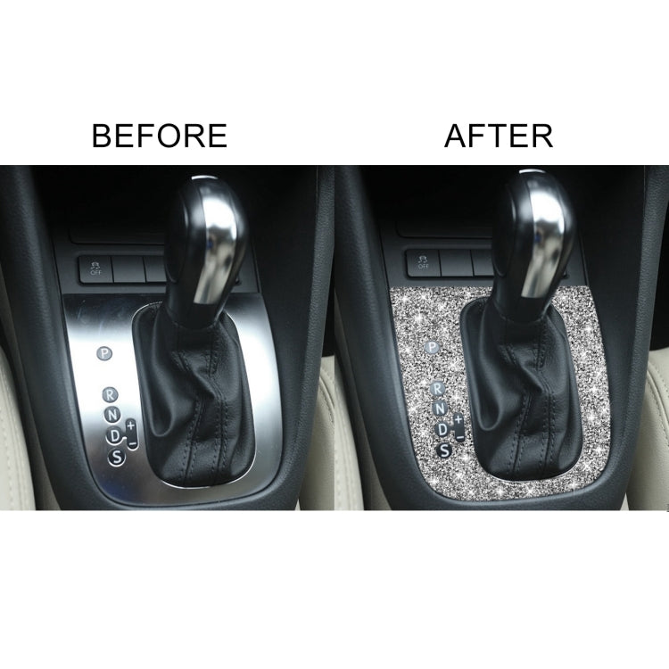 Car Gear Adjustment A Diamond Decoration Cover Sticker for Volkswagen Golf 6 2008-2012, Left-hand Drive