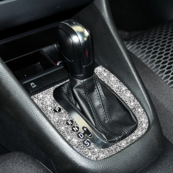 Car Gear Adjustment B Diamond Decoration Cover Sticker for Volkswagen Golf 6 2008-2012, Left-hand Drive