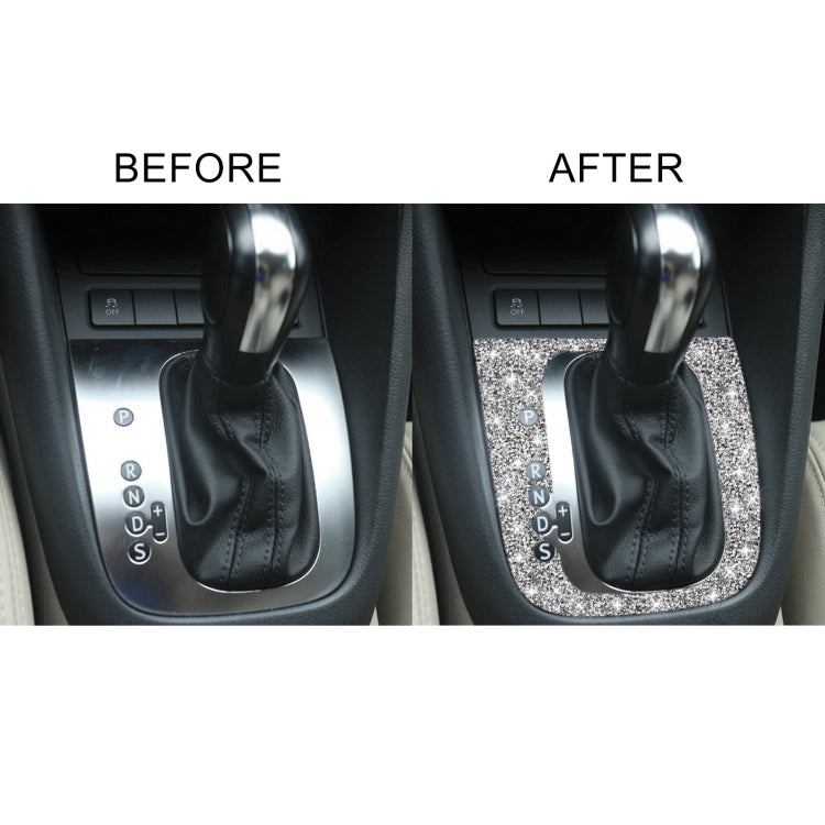 Car Gear Adjustment B Diamond Decoration Cover Sticker for Volkswagen Golf 6 2008-2012, Left-hand Drive