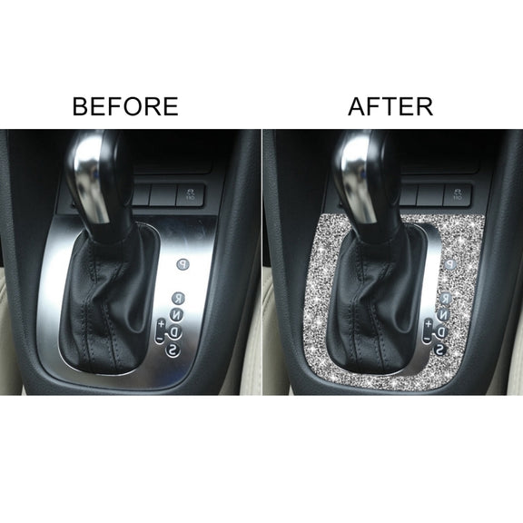 Car Gear Adjustment B Diamond Decoration Cover Sticker for Volkswagen Golf 6 2008-2012, Right-hand Drive
