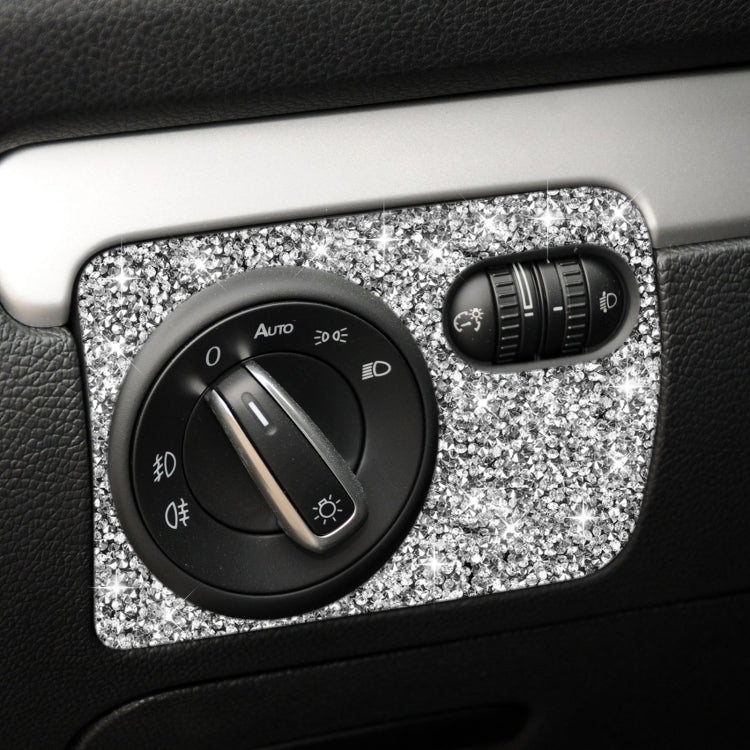 Car Headlight Diamond Decoration Cover Sticker for Volkswagen Golf 6 2008-2012, Left-hand Drive
