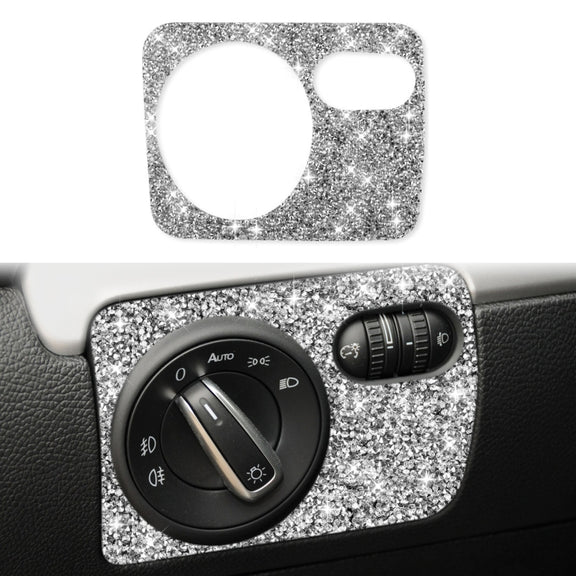 Car Headlight Diamond Decoration Cover Sticker for Volkswagen Golf 6 2008-2012, Left-hand Drive