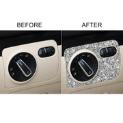 Car Headlight Diamond Decoration Cover Sticker for Volkswagen Golf 6 2008-2012, Left-hand Drive