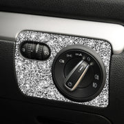 Car Headlight Diamond Decoration Cover Sticker for Volkswagen Golf 6 2008-2012, Right-hand Drive