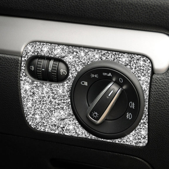 Car Headlight Diamond Decoration Cover Sticker for Volkswagen Golf 6 2008-2012, Right-hand Drive