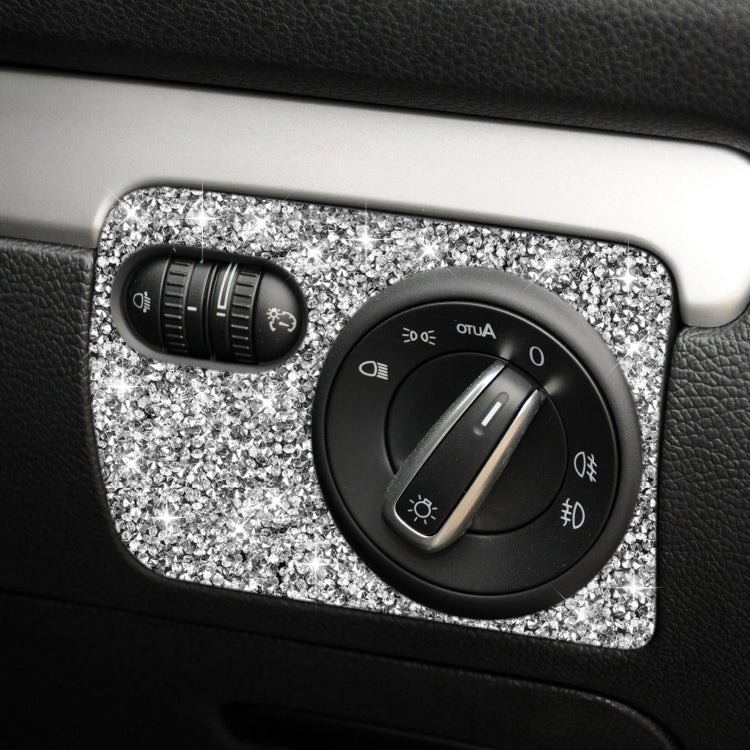 Car Headlight Diamond Decoration Cover Sticker for Volkswagen Golf 6 2008-2012, Right-hand Drive