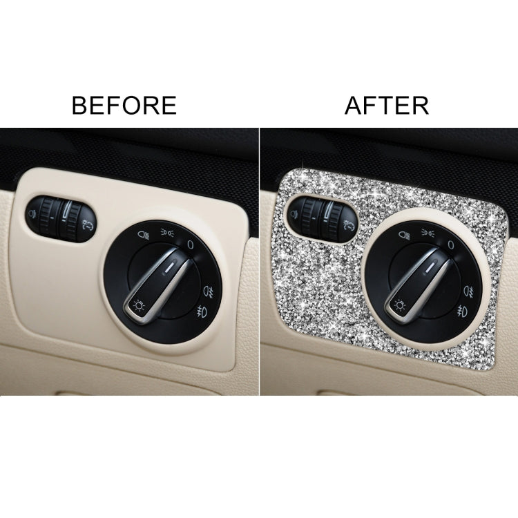 Car Headlight Diamond Decoration Cover Sticker for Volkswagen Golf 6 2008-2012, Right-hand Drive