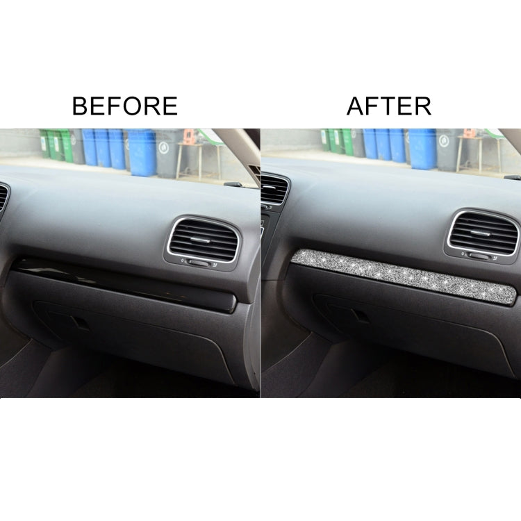 Car Central Control Diamond Decoration Cover Sticker for Volkswagen Golf 6 2008-2012, Left-hand Drive