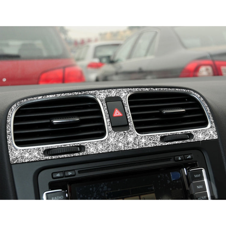 Car Middle Air Outlet Diamond Decoration Cover Sticker for Volkswagen Golf 6 2008-2012, Left and Right Drive