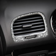 Car Left and Right Air Outlet Diamond Decoration Cover Sticker for Volkswagen Golf 6 2008-2012, Left and Right Drive