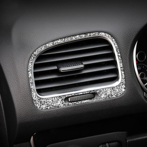 Car Left and Right Air Outlet Diamond Decoration Cover Sticker for Volkswagen Golf 6 2008-2012, Left and Right Drive