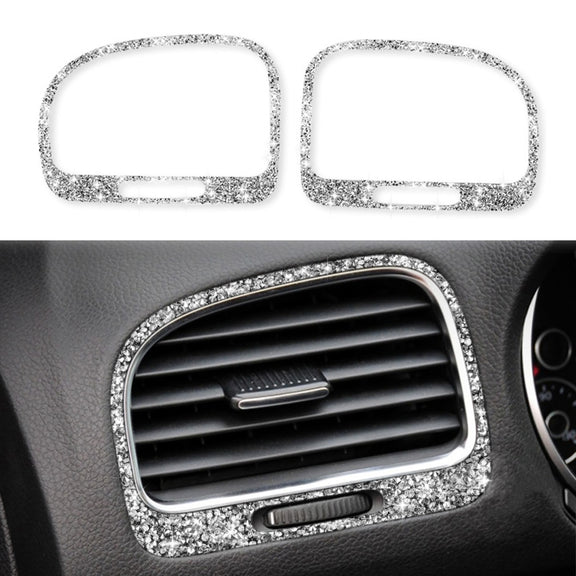 Car Left and Right Air Outlet Diamond Decoration Cover Sticker for Volkswagen Golf 6 2008-2012, Left and Right Drive