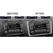 Car CD Panel Diamond Decoration Cover Sticker for Volkswagen Golf 6 2008-2012, Left and Right Drive