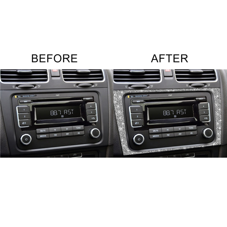 Car CD Panel Diamond Decoration Cover Sticker for Volkswagen Golf 6 2008-2012, Left and Right Drive