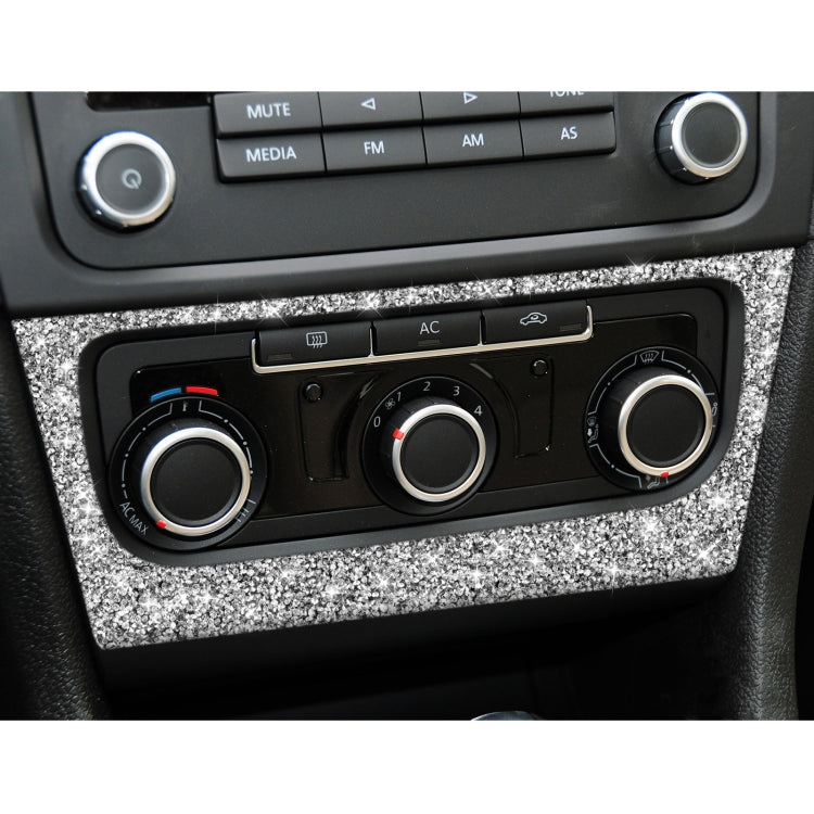 Car AC Panel Diamond Decoration Cover Sticker for Volkswagen Golf 6 2008-2012, Left and Right Drive